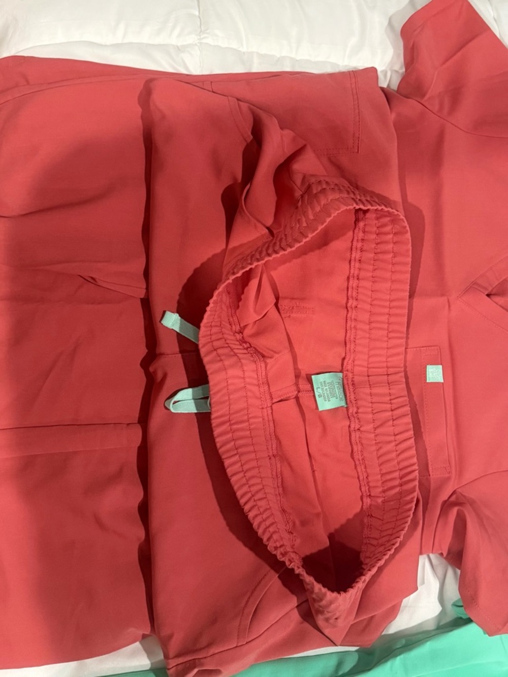 Coral Pink Elastic-Waist Women's Top by